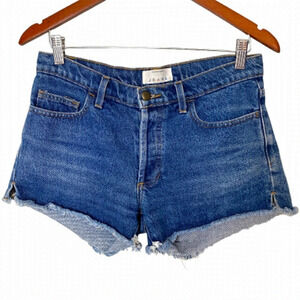 AMERICAN Apparel Womens Denim High-Waist Cut Off Short